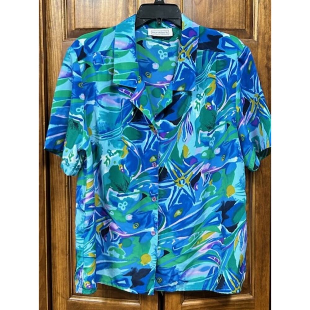 Impressions Abstract Under Water Sea Creatures, Fish & Starfish  Blouse